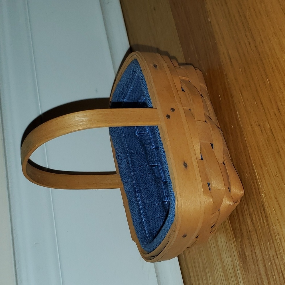 Longaberger basket with plastic & cloth  liner